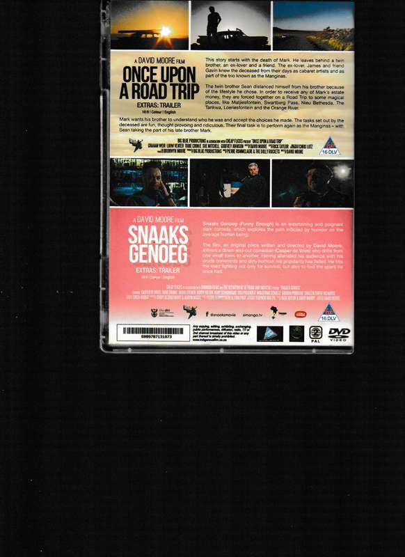 SNAAKS GENOEG EN ONCE UPON A ROAD TRIP DVD'S