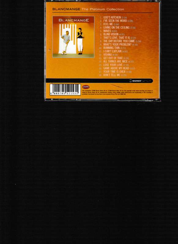 BLANCMANGE, THE PLATINUM COLLECTION CD