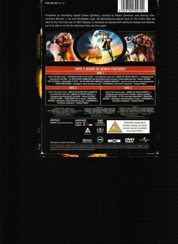 BACK TO THE FUTURE TRILOGY DVD BOX SET