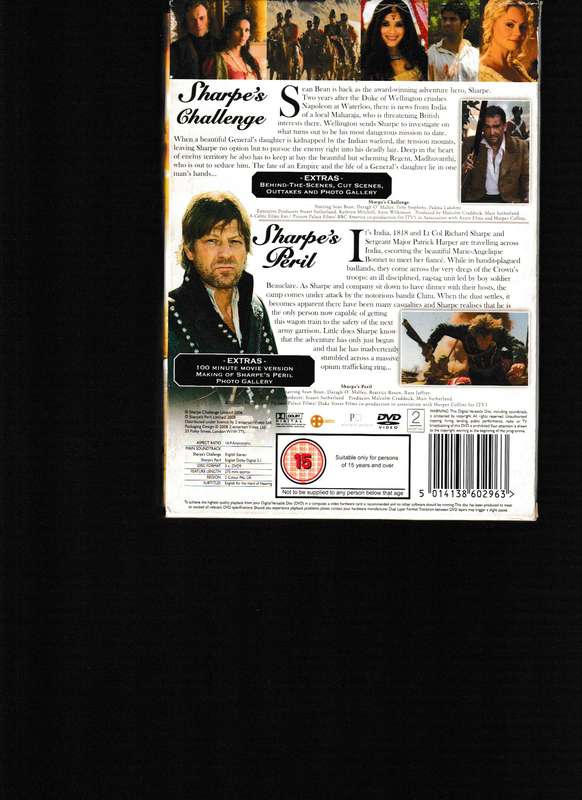 THE SHARPE, SHARPE'S PERIL and SHARPE'S CHALLENGE DVD BOX SET