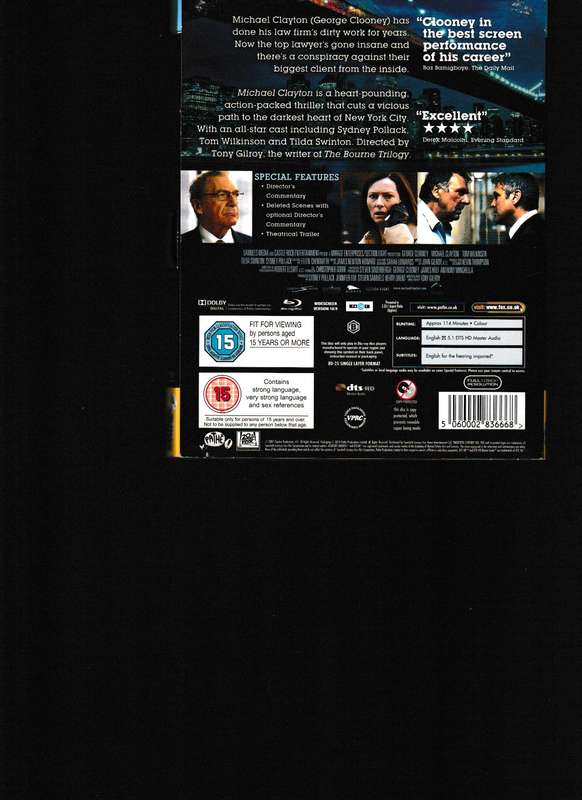 MICHAEL CLAYTON, THE TRUTH IS WHAT HE MAKES IT BLU RAY