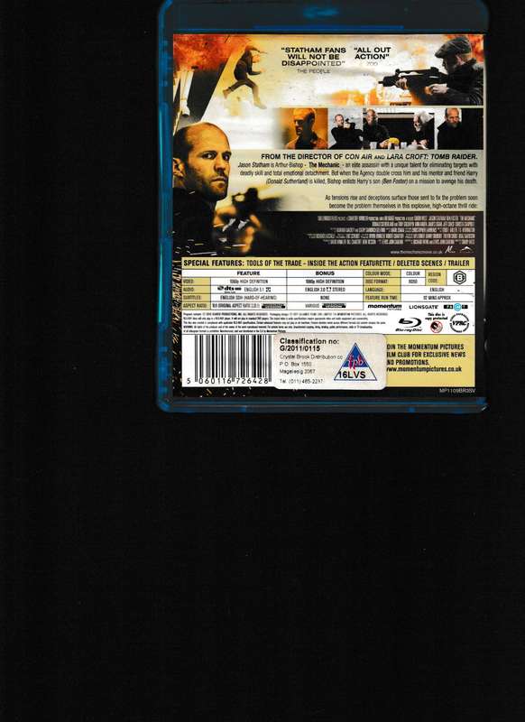 THE MECHANIC BLU RAY