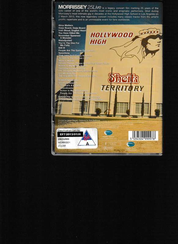 MORRISSEY, 25 LIVE DVD