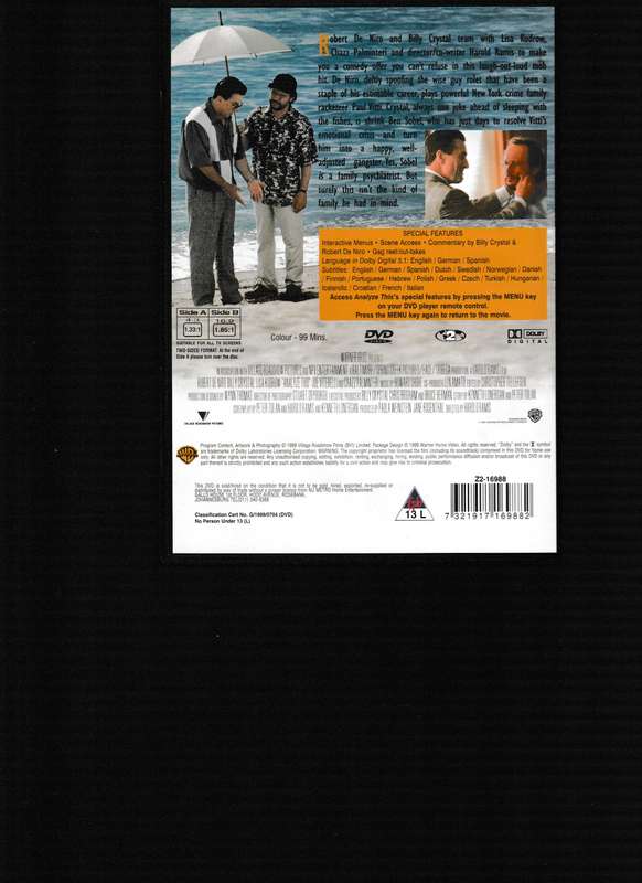 ANALYSE THIS and ANALYZE THAT DVD 2 DVD BOX SET