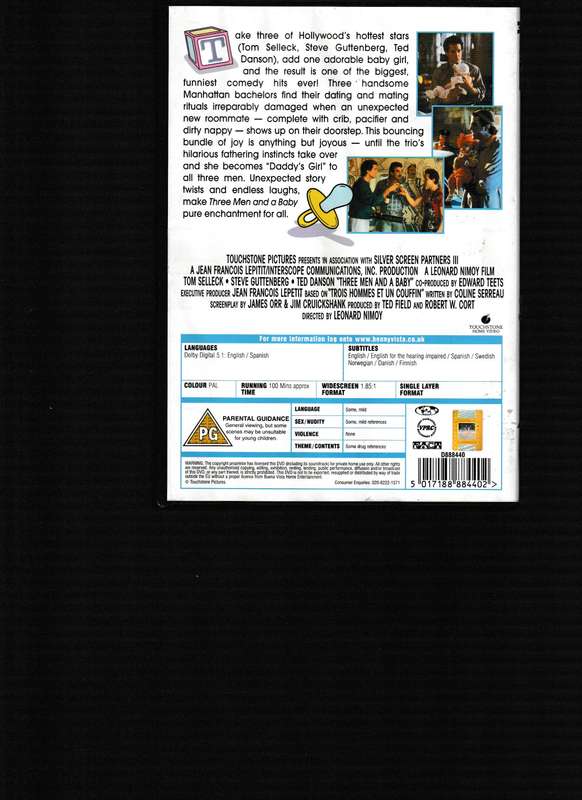 THREE MEN AND A BABY DVD