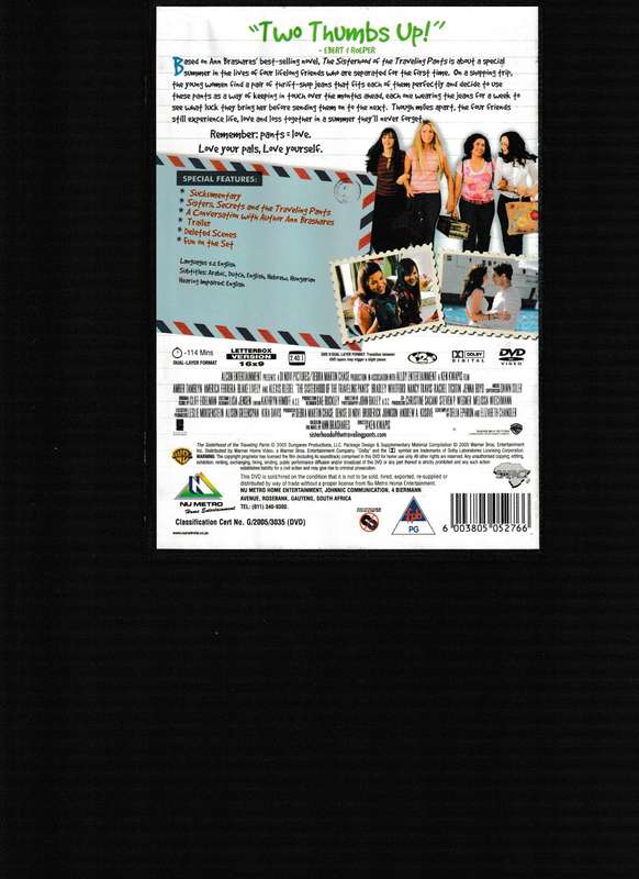 THE SISTERHOOD OF THE TRAVELING PANTS 1 & 2 DVD