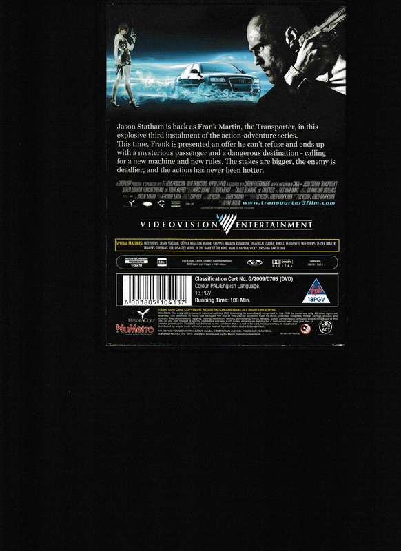 TRANSPORTER 3 DVD