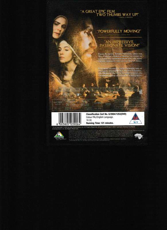 THE PASSION OF THE CHRIST DVD