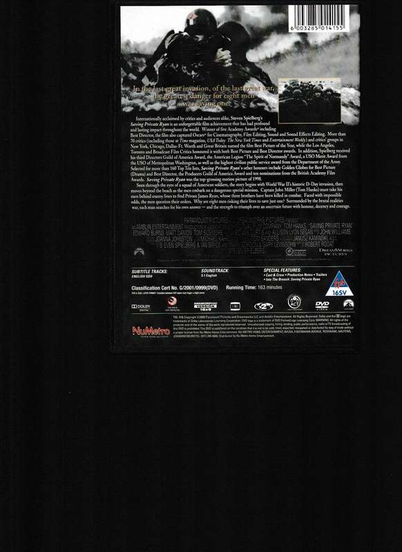 SAVING PRIVATE RYAN DVD