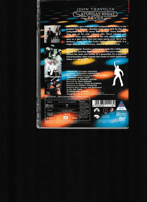 SATURDAY NIGHT FEVER DVD