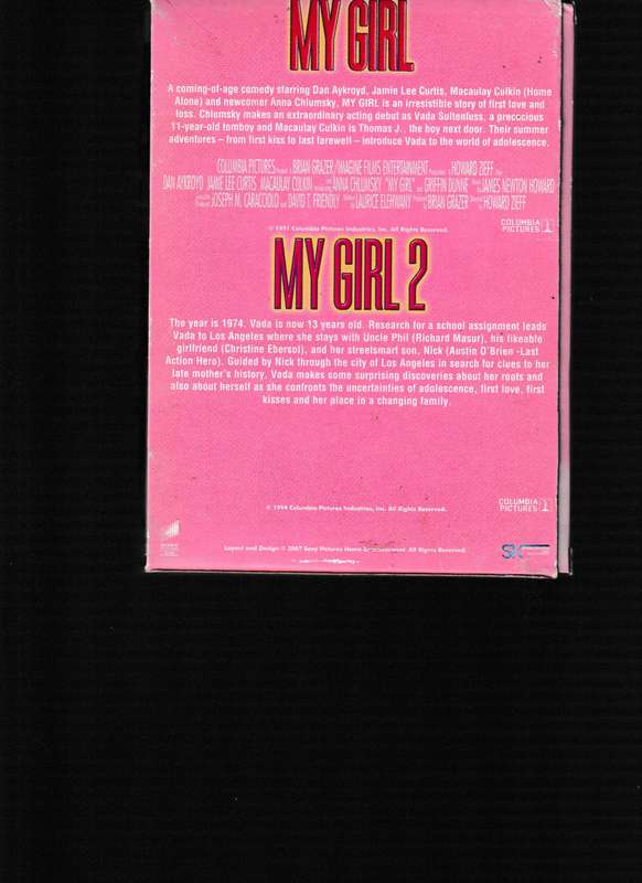 MY GIRL 1 & 2 BOX SET DVD