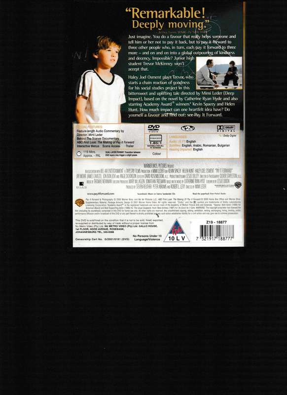 PAY IT FORWARD DVD