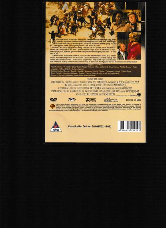 BLAZING SADDLES DVD