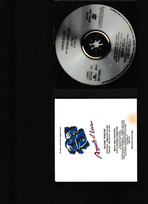 ASPECTS OF LOVE, ANDREW LLOYD WEBBER , 17 APRIL 1989 LONDON CD