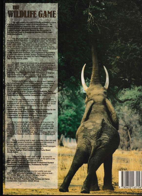 THE WILDLIFE GAME by RON THOMSON * SIGNED *