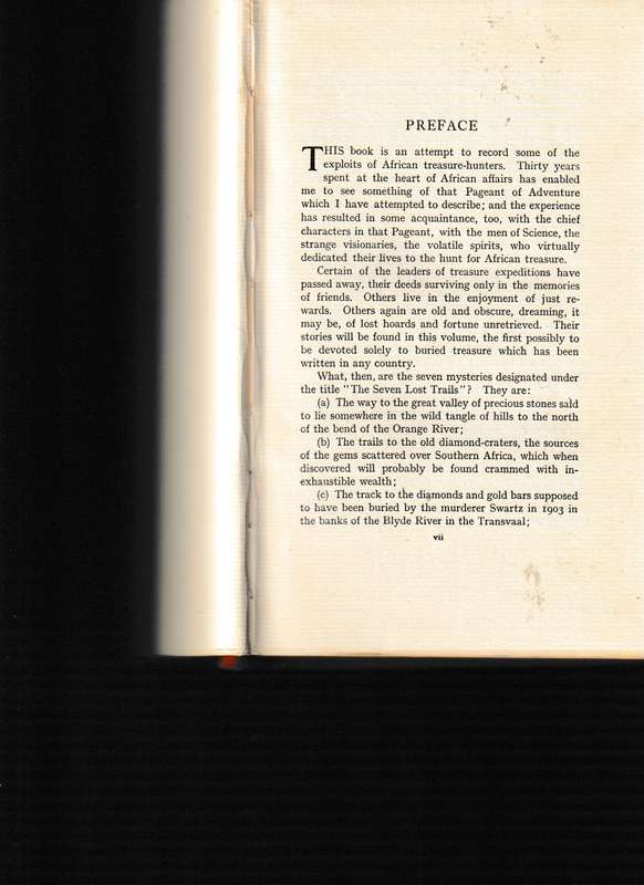 THE SEVEN LOST TRAILS OF AFRICA 1 ST ED. 1930