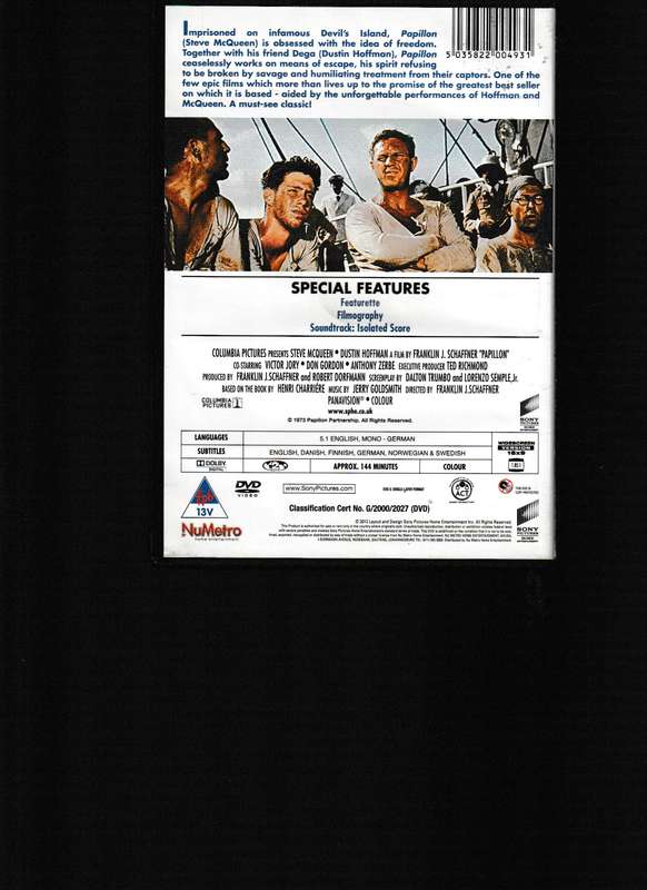 PAPILLON DVD