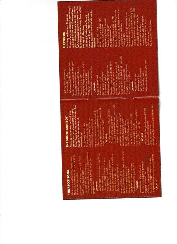 "THE RECCES" SONGS RECORDED AS THEY WERE SANG AROUND THE FIRE AT NIGHT (CD)