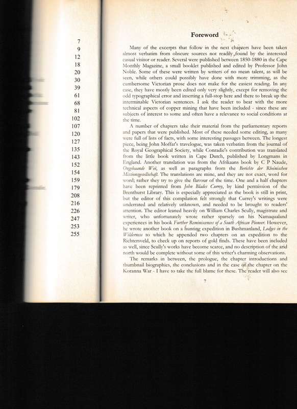 LIFE & TRAVELS IN THE NORTHWEST 1850-1899, NAMAQUALAND, BUSHMANLAND & WEST COAST