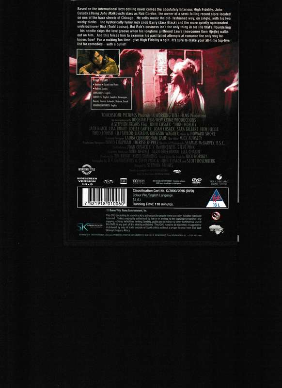 HIGH FIDELITY DVD