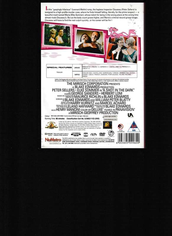 A SHOT IN THE DARK DVD