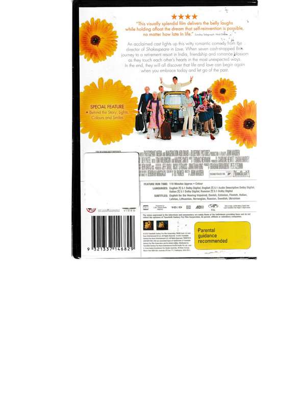 THE BEST EXOTIC MARIGOLD HOTEL DVD (NEW, SEALED)