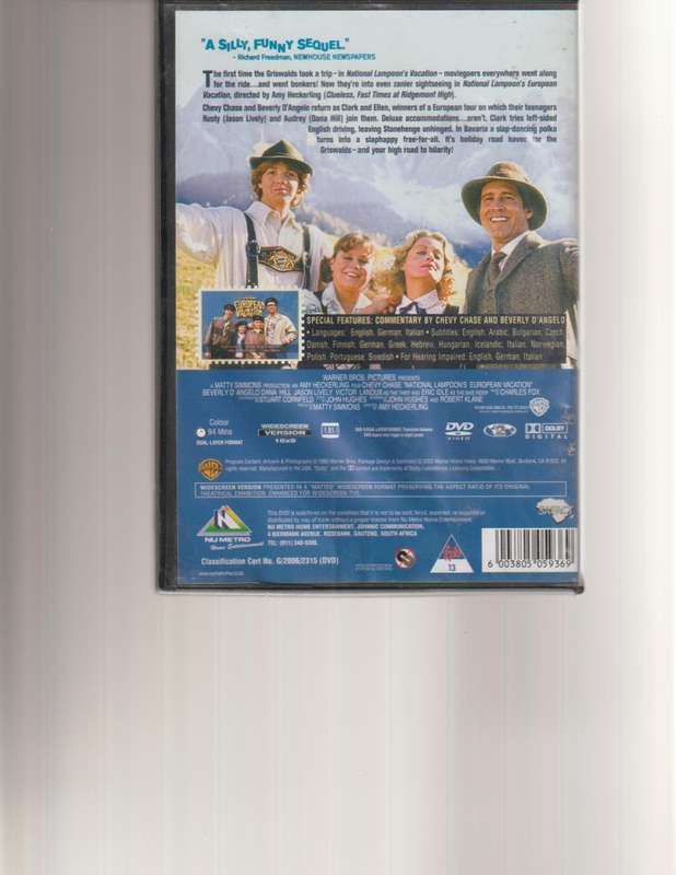 NATIONAL LAMPOON'S EUROPEAN VACATION DVD