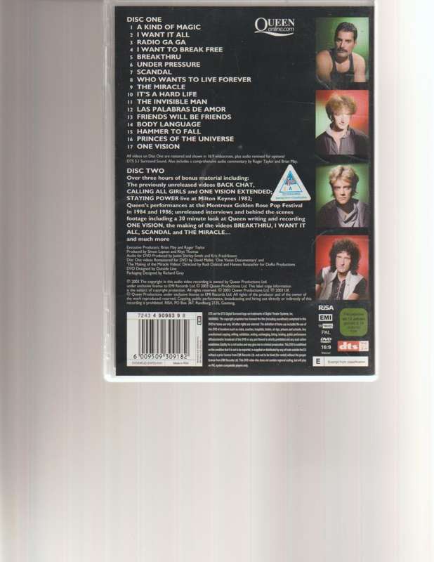 QUEEN THE DVD COLLECTION, GREATEST VIDEO HITS 2, 2 DVD SET WITH BOOKLET