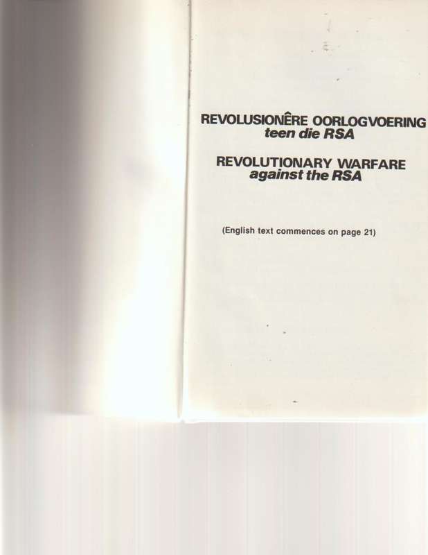 REVOLUSIONERE OORLOGVOERING TEEN DIE RSA