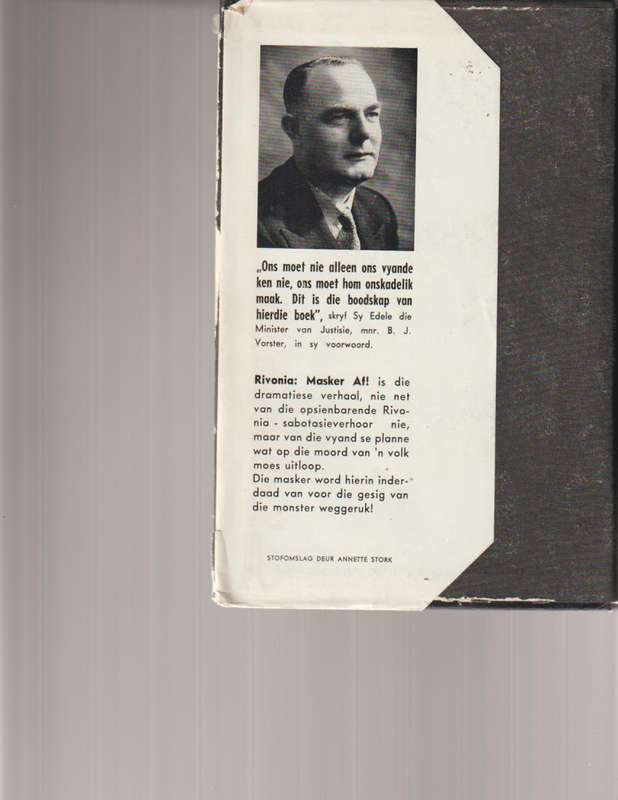 RIVONIA, MASKER AF! deur LAURITZ STRYDOM, 1 STE UITGAWE