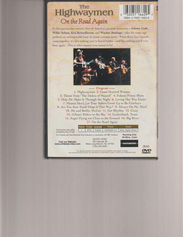 THE HIGHWAYMEN, ON THE ROAD AGAIN DVD