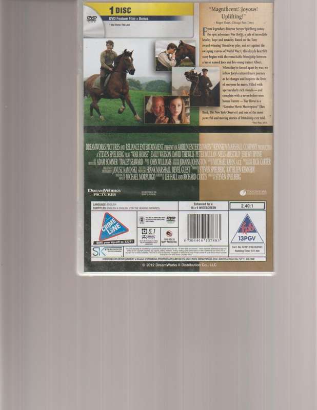 WAR HORSE DVD