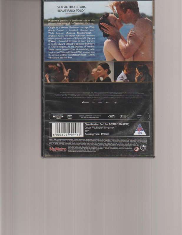 W.E, A FILM BY MADONNA DVD