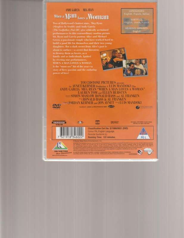 WHEN A MAN LOVES A WOMAN DVD