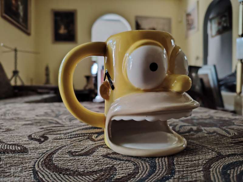 Homer Simpson Donut holding Mug !!!* One of a kind *!!!