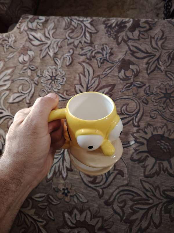 Homer Simpson Donut holding Mug !!!* One of a kind *!!!
