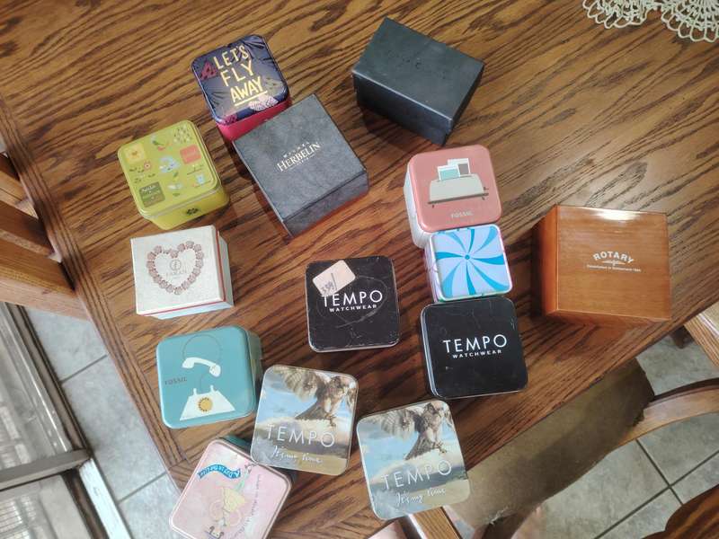 FOSSIL * TEMPO * MICHEL HERBALIN * ROTARY * 14  Watch Boxes