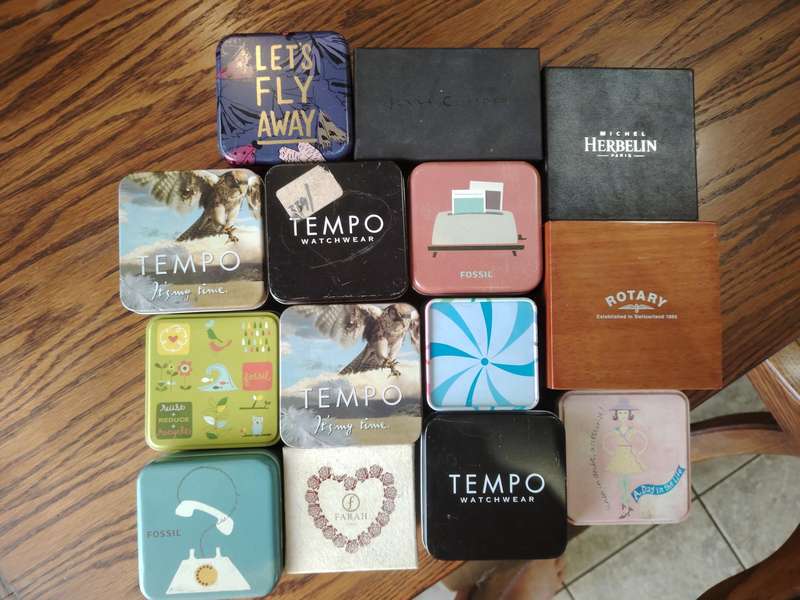 FOSSIL * TEMPO * MICHEL HERBALIN * ROTARY * 14  Watch Boxes