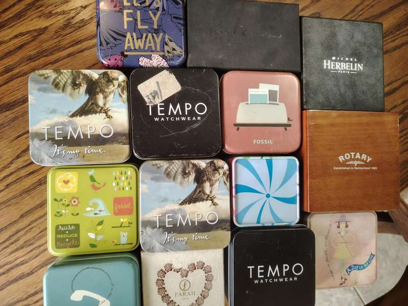 FOSSIL * TEMPO * MICHEL HERBALIN * ROTARY * 14  Watch Boxes