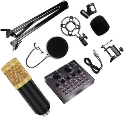 ANDOWL Mic8 Audio Card Microphone Sound Card Set