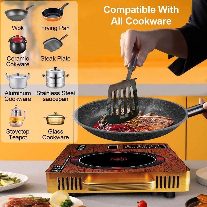 Sokany Induction Cooker Single Plate Compatible with All Cookware - 2200W
