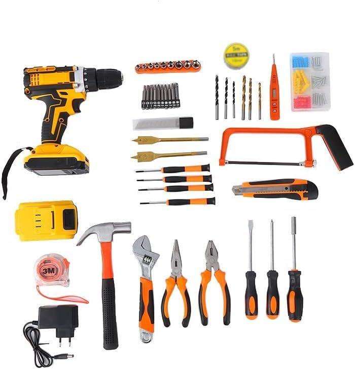 Versatile and Powerful Cordless Drill Set in a Complete Toolkit