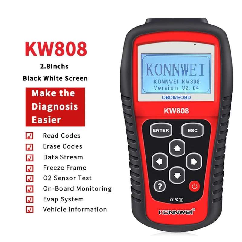 KW808 OBD2 EOBD Automotive Scanner