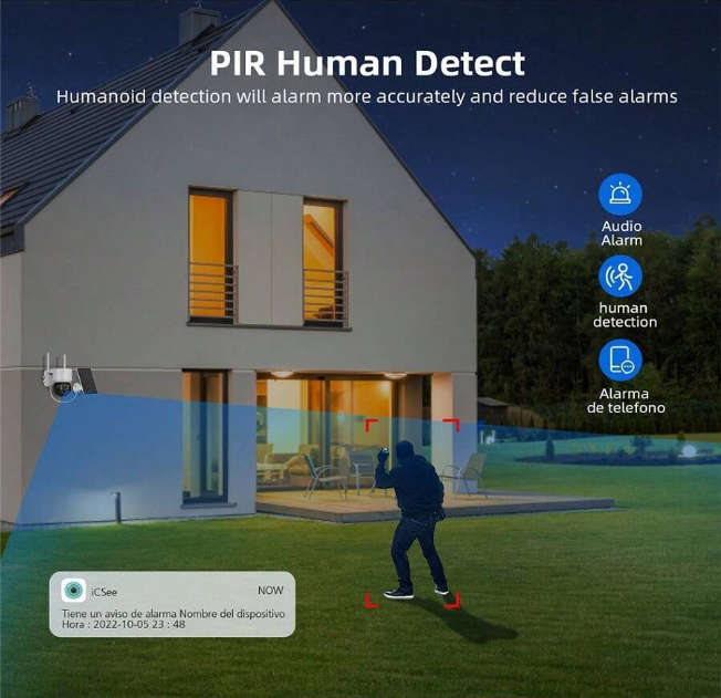 4G Solar Powered Surveillance Camera With PIR Human Detection(4G ONLY- NOT WIFI COMPATIBLE)