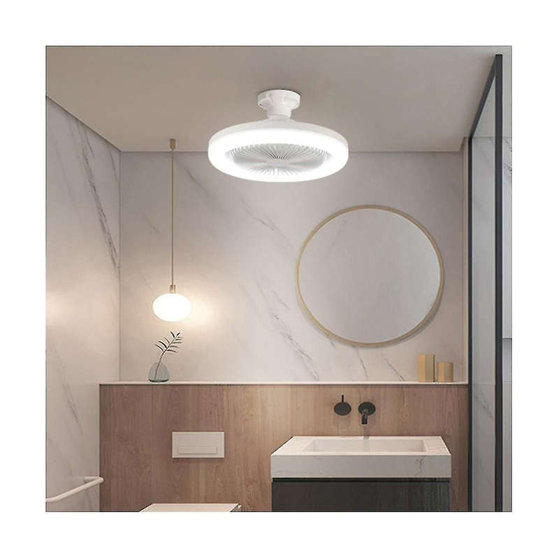 LED Multifunctional Ceiling Fan Ceiling Light White E27