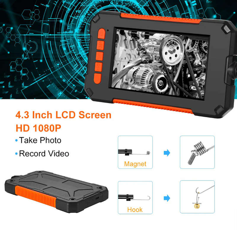 4.3" HD Snake Camera Drain Pipe Inspection Endoscope Probe Q-NK68