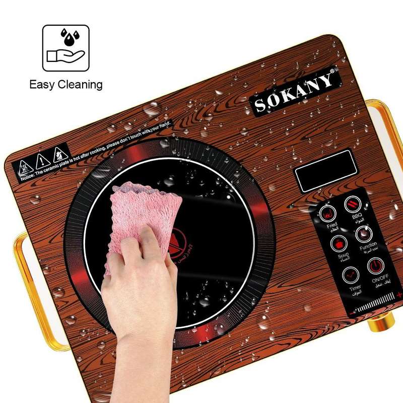 Sokany Induction Cooker Single Plate Compatible with All Cookware - 2200W