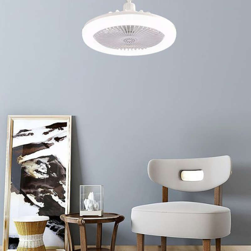 LED Multifunctional Ceiling Fan Ceiling Light White E27