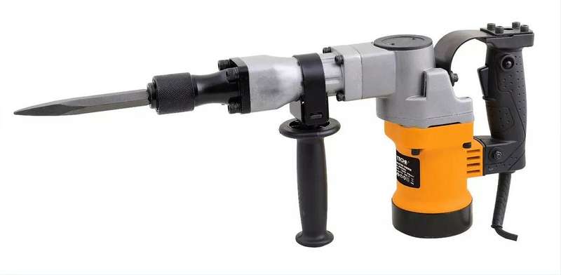 1800W Electric Demolition Jack Hammer Concrete Breaker Gloves & Chisel Bits