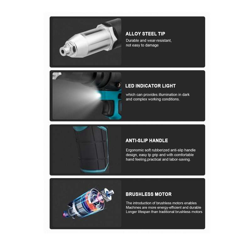 Compact Cordless Electric Rivet Nut Gun